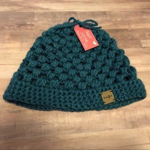 Adult large messy bun beanie